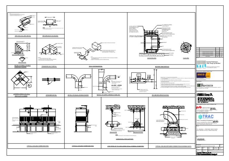 VRF Fan Coil Unit Installation Details | PDF | Duct (Flow) | Pump