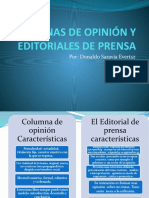 Columnas de Opinión y Editoriales de Prensa