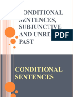Condtional Sentences, Subjunctive and Unreal Past