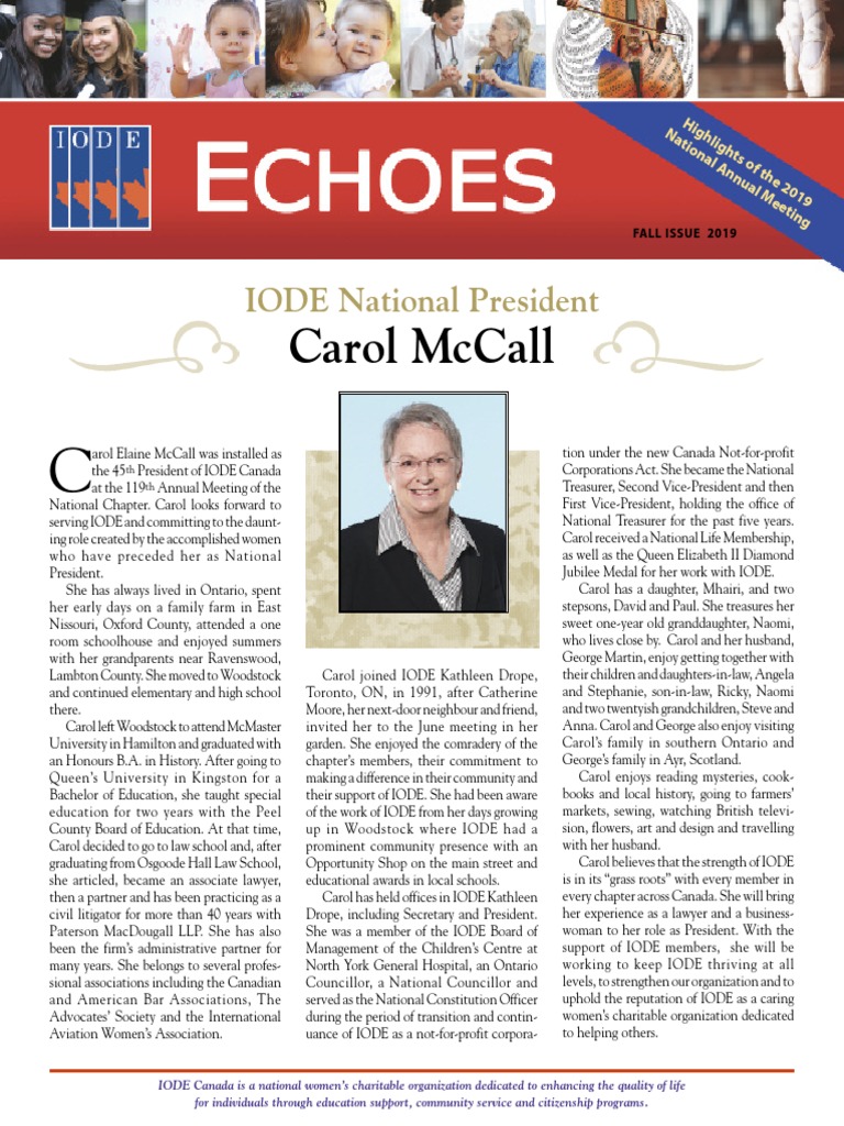 Carol Mccall: Iode National President | PDF | Child Care | Learning ...