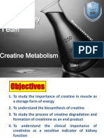 Creatine Metabolism - Biochemistry Team (Final Notes)