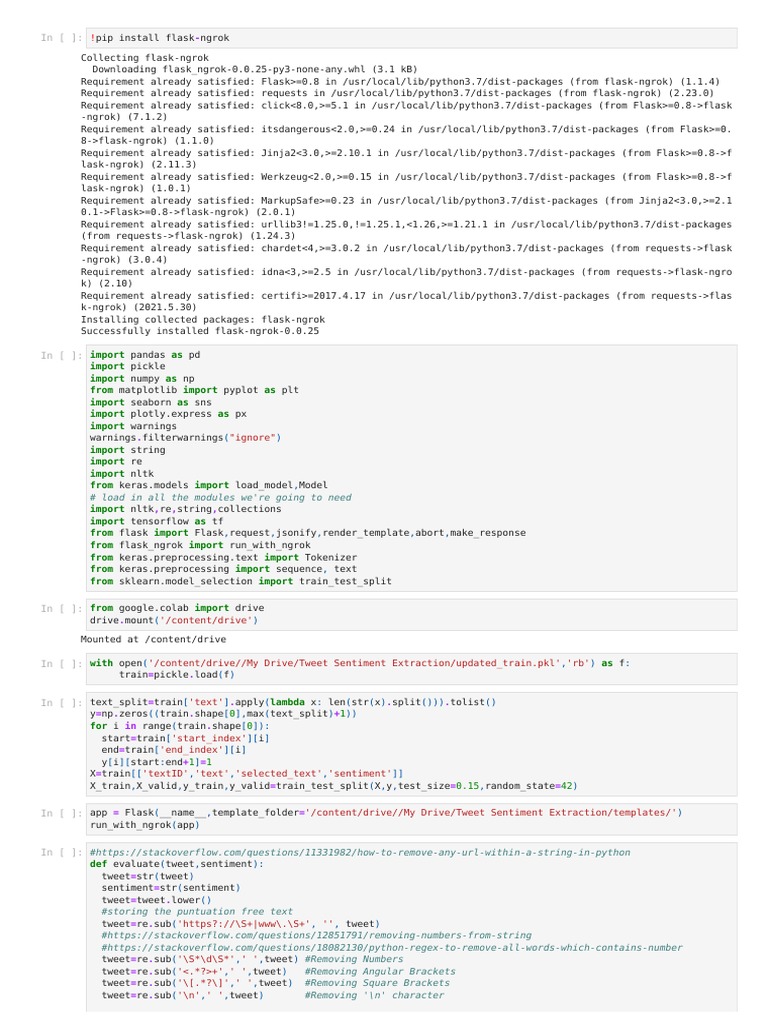 Tweet-Sentiment-Extraction - Model Deployment | PDF