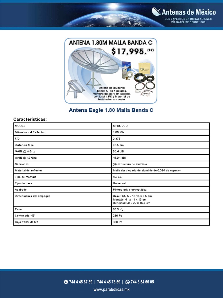 Catalogo Parabolicas, PDF, Antena (Radio)