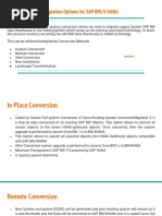 SAP BW4HANA Migration Options