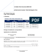 Autorización Feria Vocacional