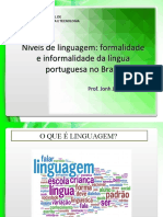 TEMA 08 - Níveis de Linguagem Formalidade e Informalidade Da Língua Portuguesa No Brasil2