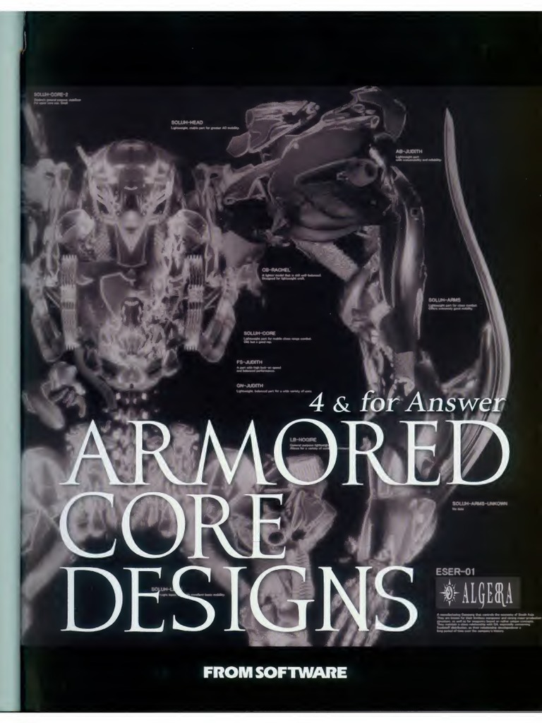 アーマード・コア デザインズ 4＆for Answer設定資料集 ARMORED