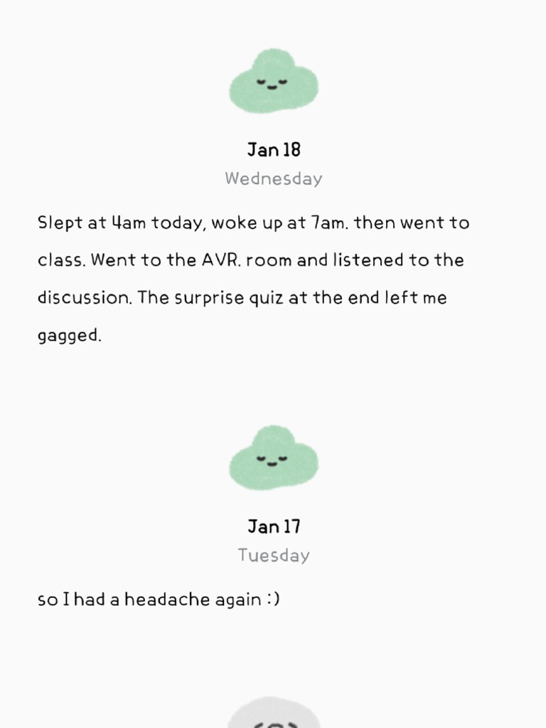 Diary Example On Haema App | PDF