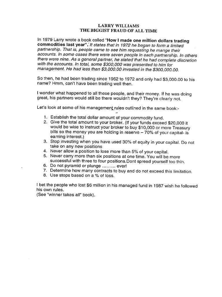 Fraud larry williams the true trading life pdf