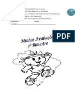 Capa Avaliações 3° Bimestre 2