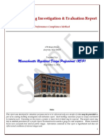 Existing Building Investigation Evaluation Report Performance Compliance Sep16