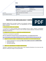 Esquema Del Proyecto de Empleabilidad y Emprendimiento