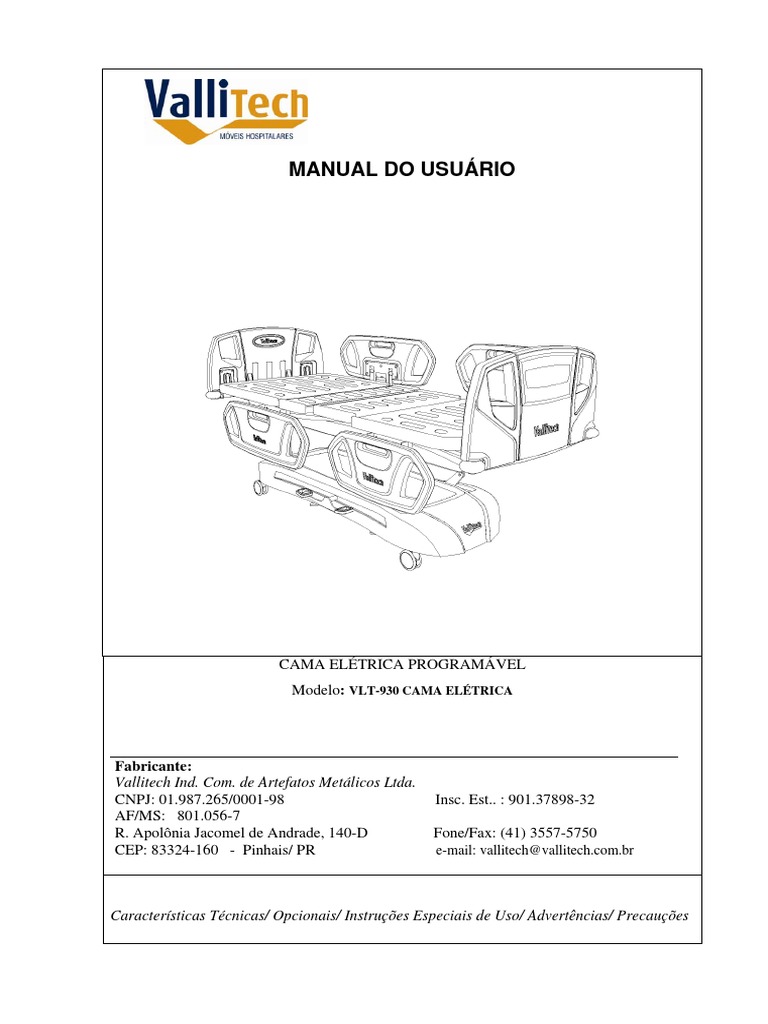 Manual da Cama Elétrica VLT-930 | PDF
