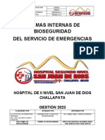 Norma Interna de Bioseguridad Emergencias