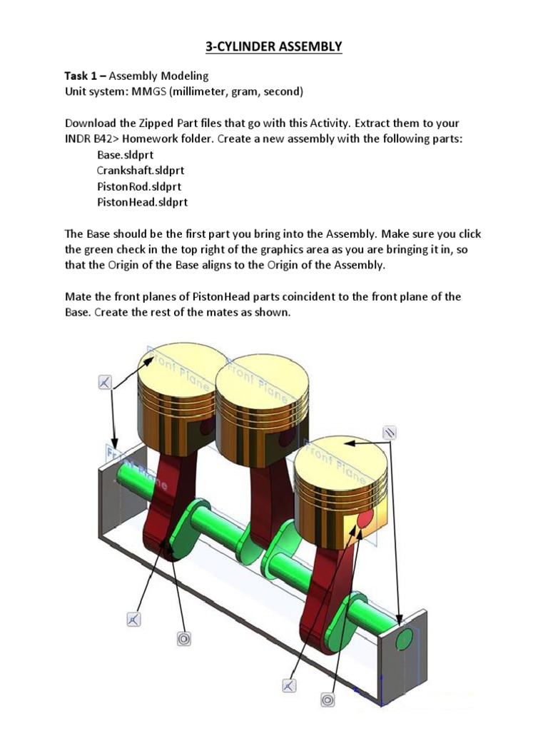 3-Cylinder Assembly Modeling Guide | PDF | Teaching Methods & Materials ...