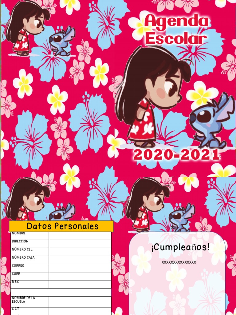Agenda Escolar Lilo Stich 2021 (1) PDF
