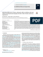 Individual Differences in Basic Arithmetic Skills in Children With and