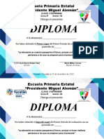 Diploma: Escuela Primaria Estatal "Presidente Miguel Alemán"