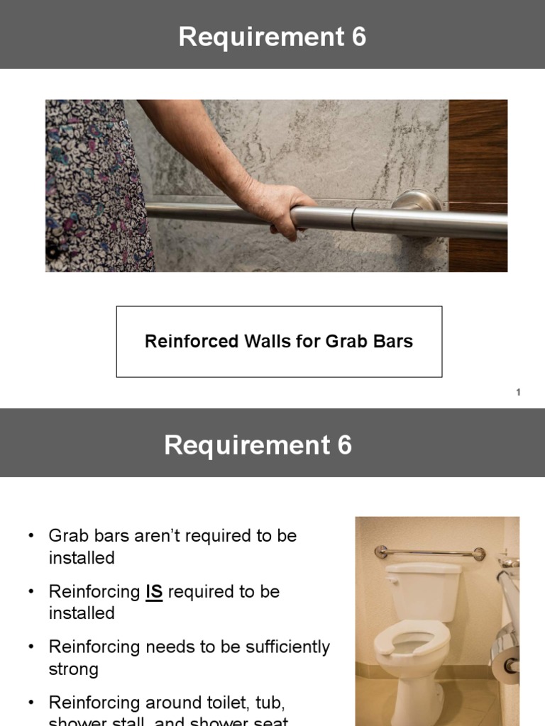 Requirement 6 Reinforced Walls For Grab Bars PDF Shower
