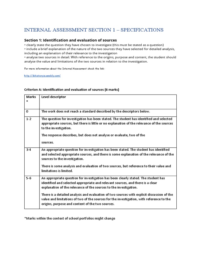 INTERNAL ASSESSMENT SECTION 1 - Specifications | PDF | Wellness ...