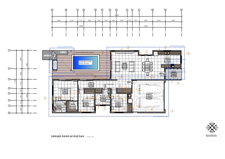 Ground Floor Layout Plan with Pool | PDF | Local Government Areas Of ...