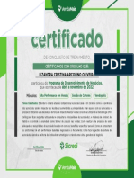 Certificado - Sicredi - Cerrado - LIZANDRA CRISTINA ARCOLINO OLIVEIRA