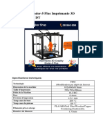 Document Technique Et Prix Imprimante 3D