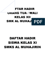 Daftar Hadir