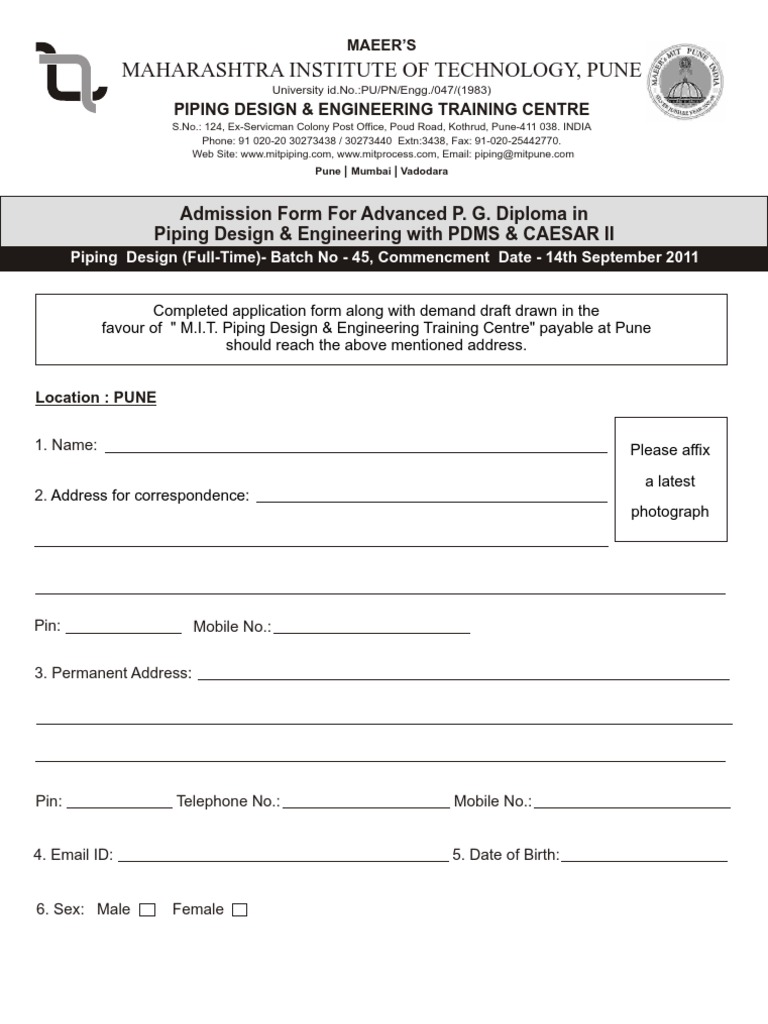 Admission Form For Mit PDF Diploma Massachusetts Institute Of