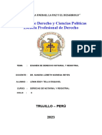 EXAMEN DE DERECHO NOTARIAL Y REGISTRAL - LENIN EDDY TELLO ESQUIVEL