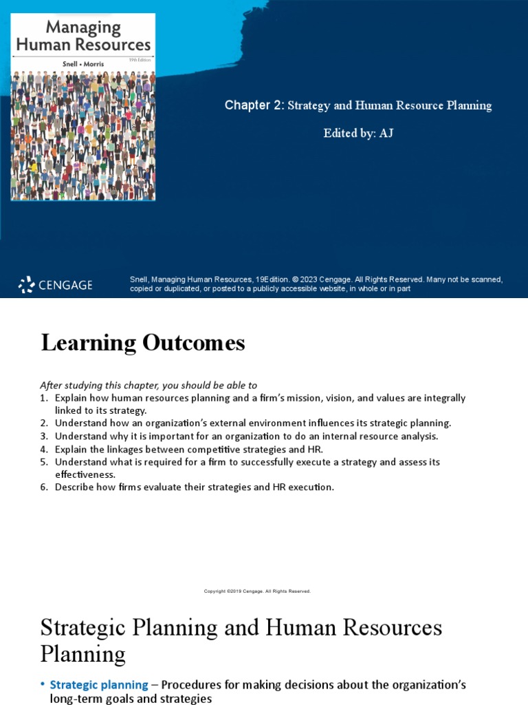 Strategy and Human Resources Planning - Aj | PDF | Strategic Management