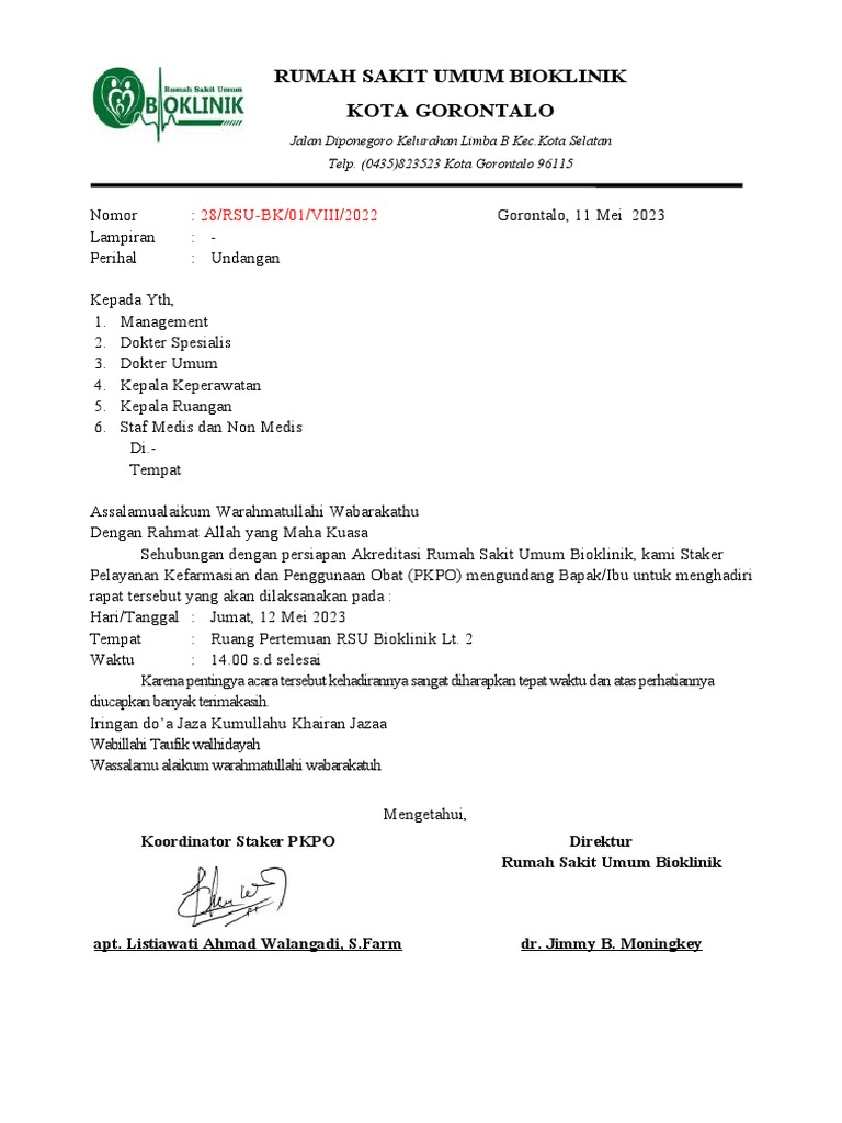 Undangan Rapat | PDF