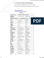 Country Names in Kanji and Katakana