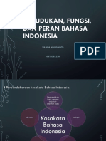 Kedudukan, Fungsi, Dan Peran Bahasa Indonesia PPT TM2