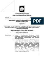 Perda Kab. Kulon Progo No 3 Tahun 2019 TTG Perubahan Atas Perda No 14 Tahun 2016 TTG Pembentukan Dan Susunan Perangkat Daerah