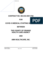CONTRACT NO. MA-042-20011784 FOR Covid-19 Medical Staffing Services Between The County of Orange Health Care Agency AND Amn Healthcare, Inc