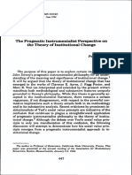 Bush - 1994 - The Pragmatic Instrumentalist Perspective On The Theory of Institutional Change