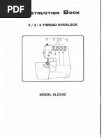 Download SL234D white sewing serger instruction book by mefjeld SN65761322 doc pdf