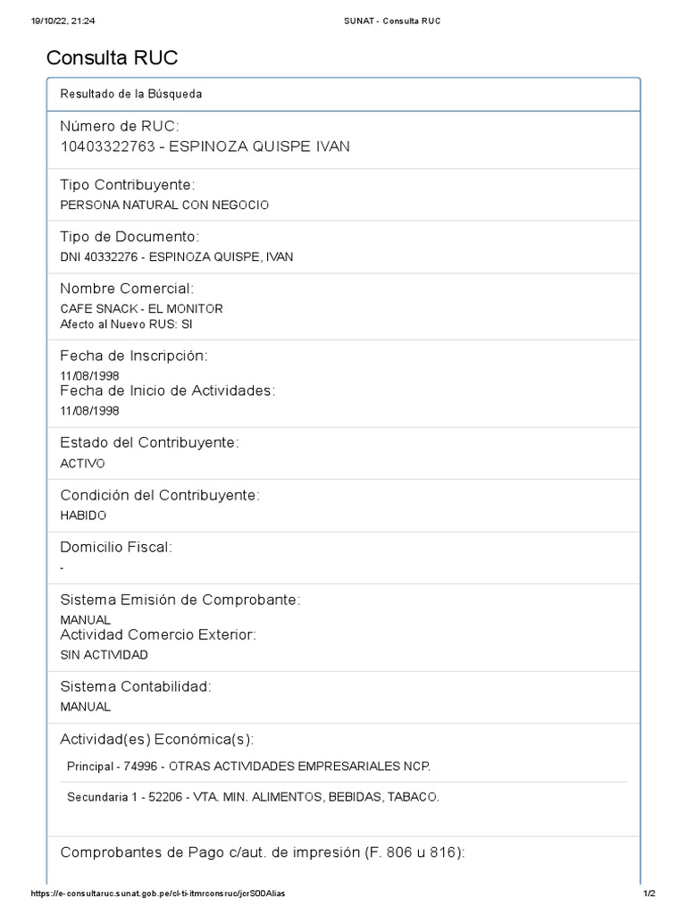 Consulta RUC por Nombre en SUNAT | PDF | Negocios | Finanzas y dinero