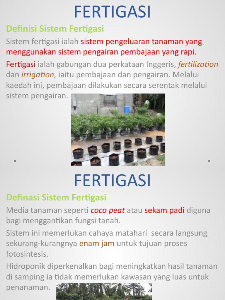 Sistem Fertigasi: Definisi dan Teknik | PDF