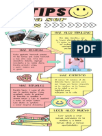 Infografía Motivacional Tips Cómo Ser Feliz Ilustrada Colorida