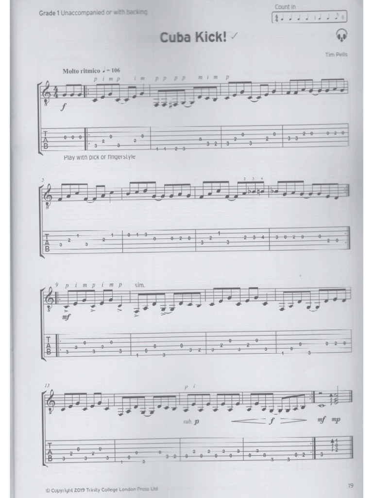 Tcl Plectrum Guitar Grade 1 2020 Pdf