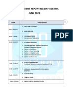 Agenda Student Reporting June