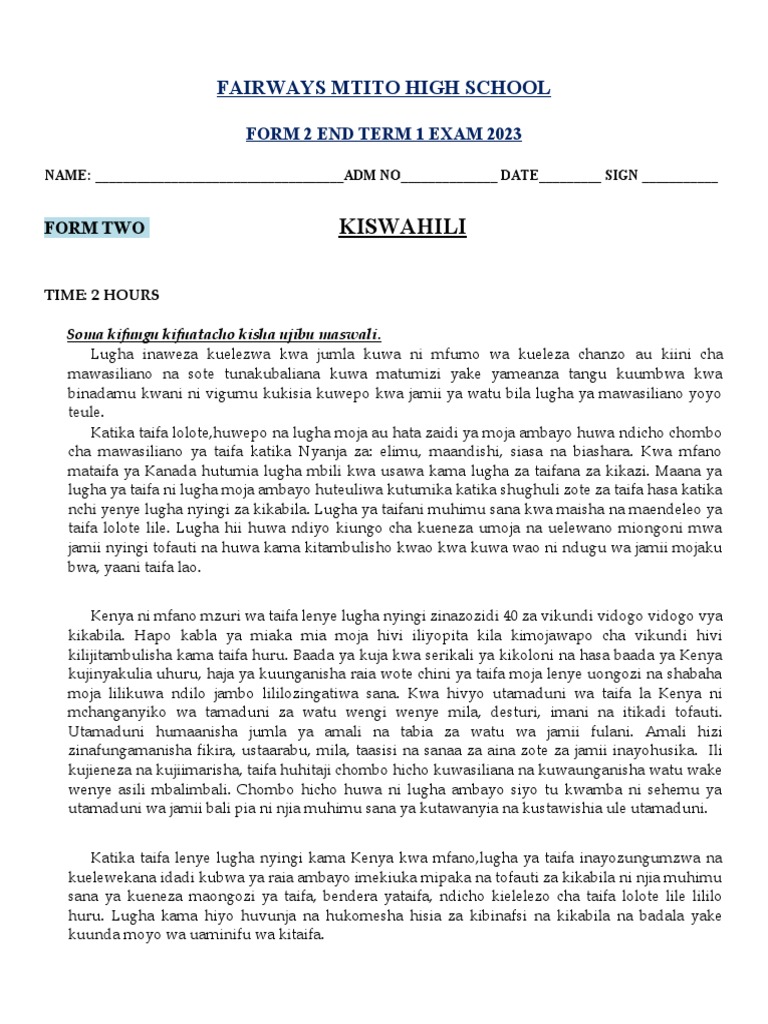 Kis Form 2 | PDF