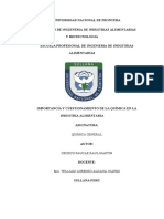 Importancia y Cuestionamiento de La Quimica en La Industria Alimentaria - 2023