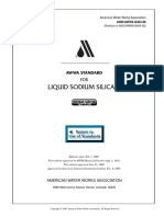 Liquid Sodium Silicate: Awwa Standard