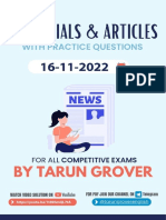 16th Nov - Editorials & Articles by Tarun Grover