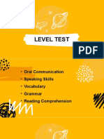 Assessment Test - Upper Beginner