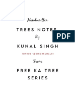 Trees Notes (Handwritten) by Kunal Singh