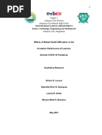 ACADEMIC EFFECTS OF MENTAL HEALTH DIFFICULTIES OF SENIOR HIGH SCHOOL STUDENTS AMIDST COVID19 PANDEMIC Revised 1